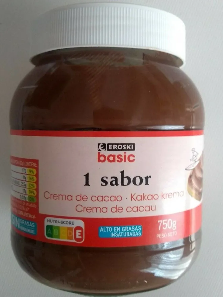 Crema de cacao 1 sabor