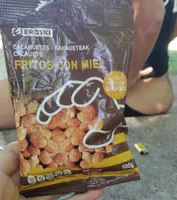 Cacahuetes fritos con miel