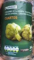 Corazones de alcachofa cuartos