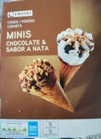 Conos minis chocolate y nata