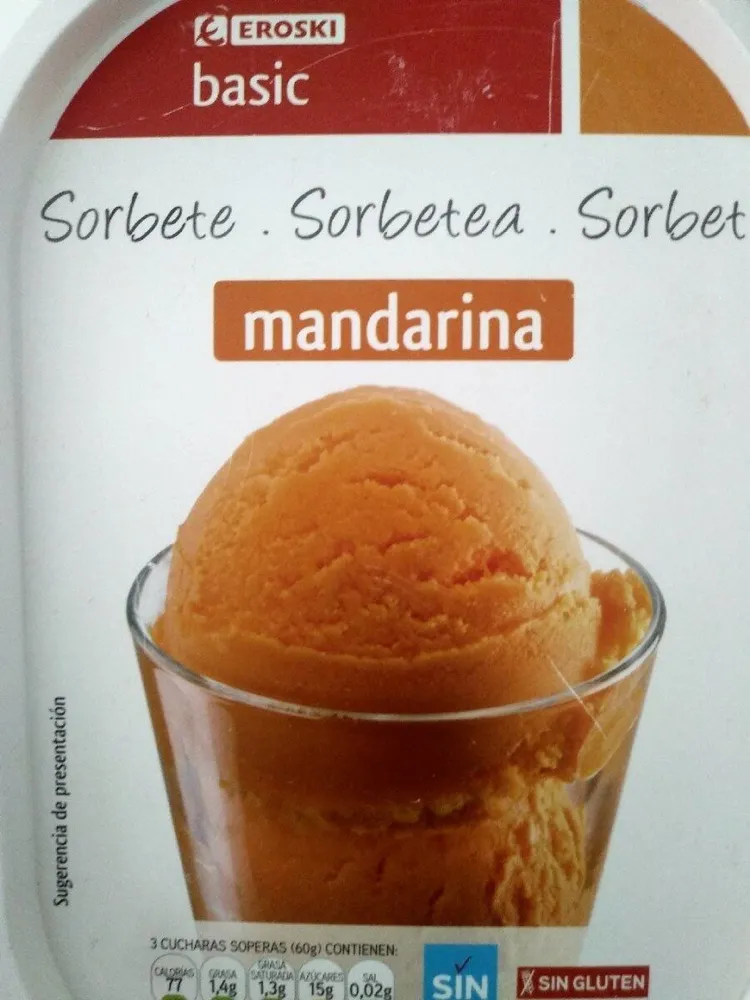 Sorbete de mandarina