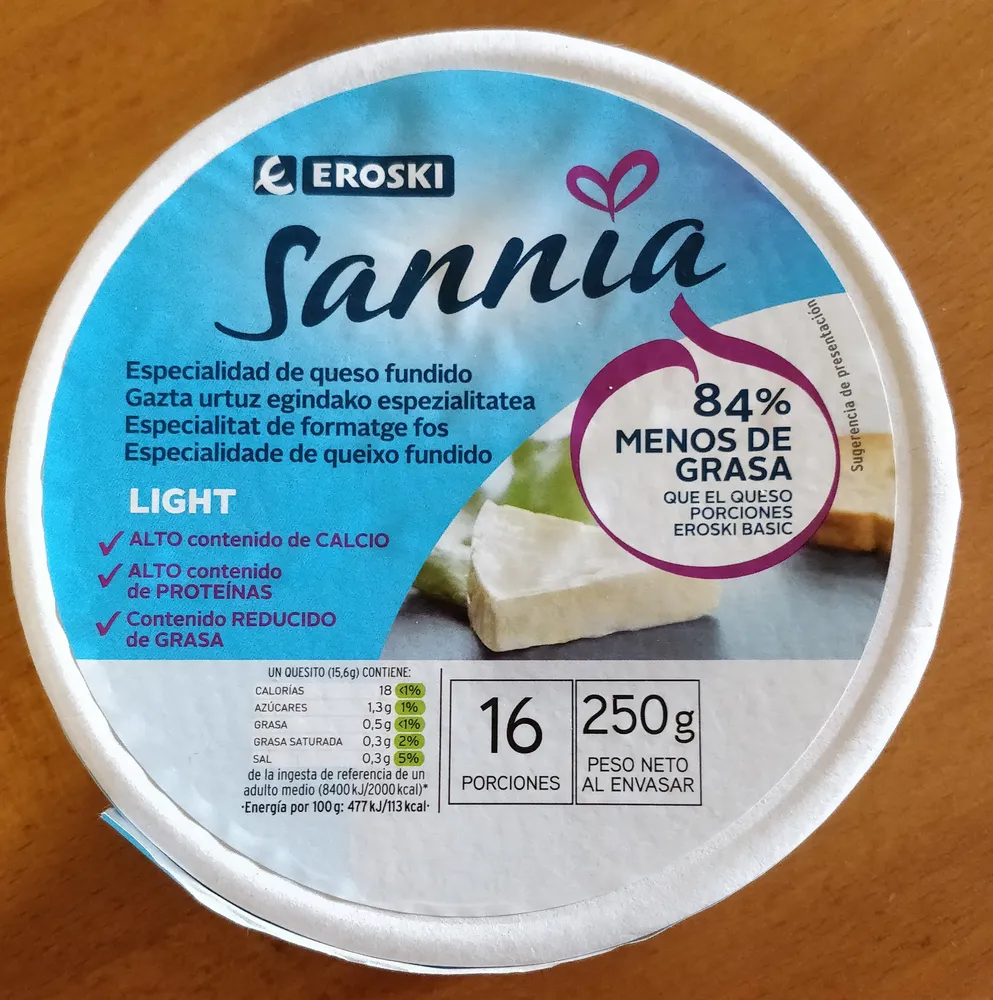 Queso fundido light