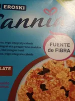 Copos de arroz, trigo integral y cebada con chocolate