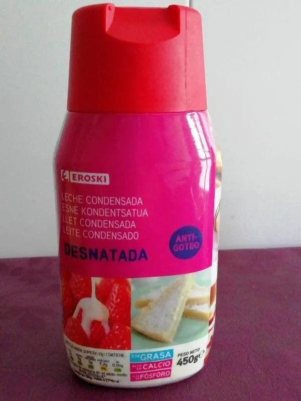 Leche condensada desnatada