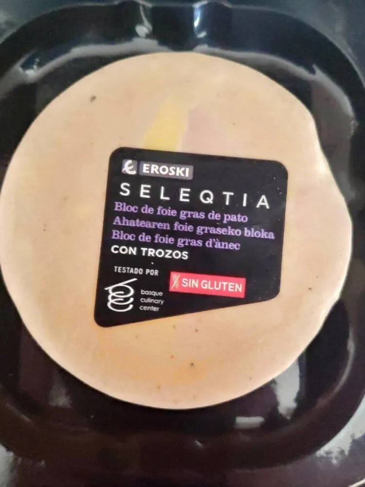 Bloc de foie gras de pato con trozos