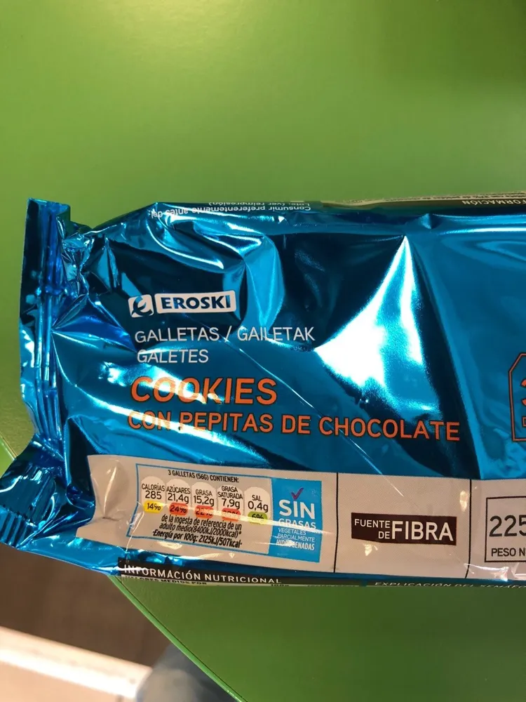 Cookies con pepitas de chocolate