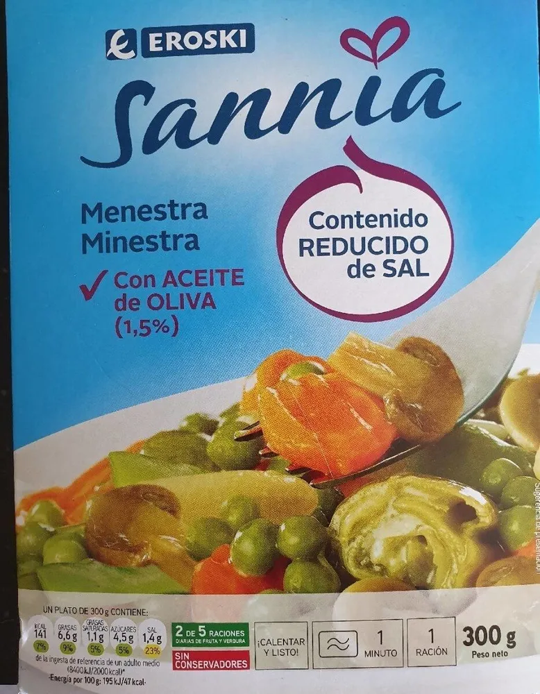 Menestra baja en sal