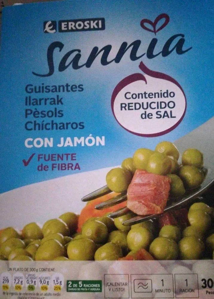 Guisantes con jamón