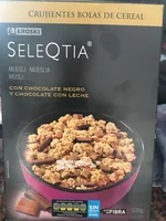 Muesli con chocolate negro y chocolate con leche