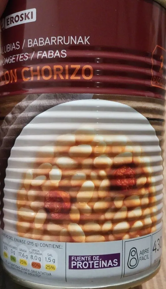 Alubias con chorizo