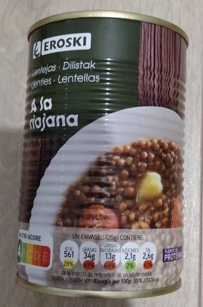 Lentejas a la riojana