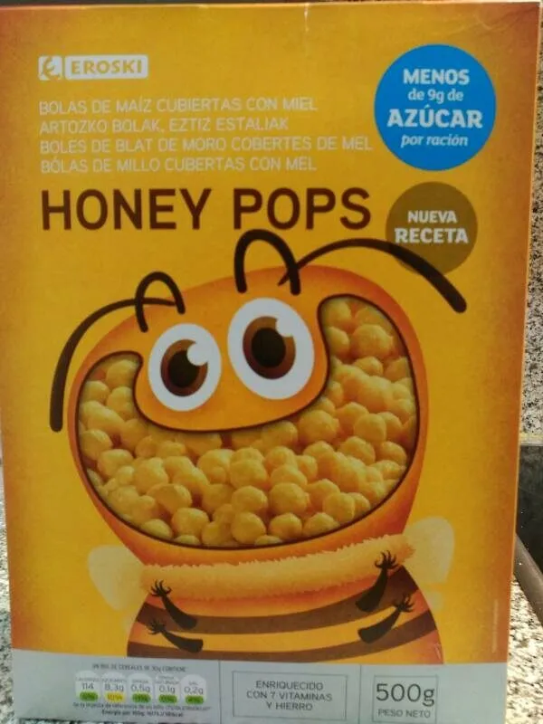 Honey pops bolas de maíz cubiertas de miel