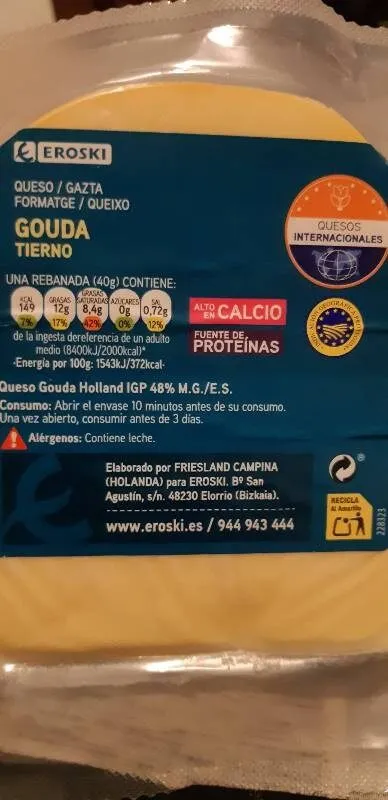 Queso gouda tierno