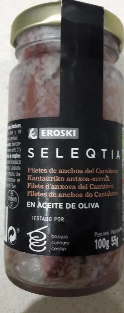 Filetes de anchoa del Cantábrico en aceite de oliva