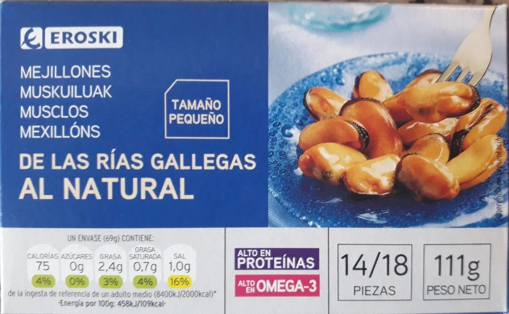 Mejillones al natural