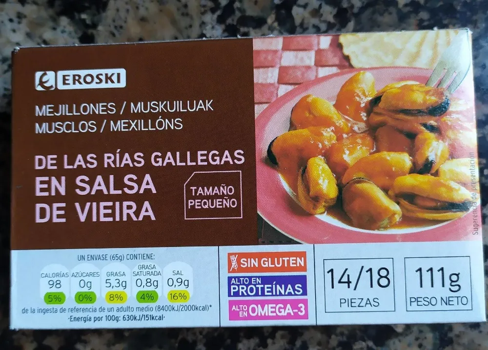 Mejillones en salsa de vieira