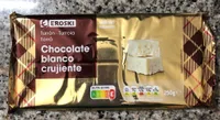 Turrón de chocolate blanco crujiente