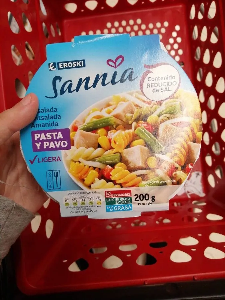 Ensalada pasta y pavo