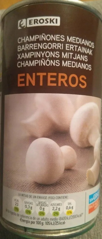 Champiñones enteros