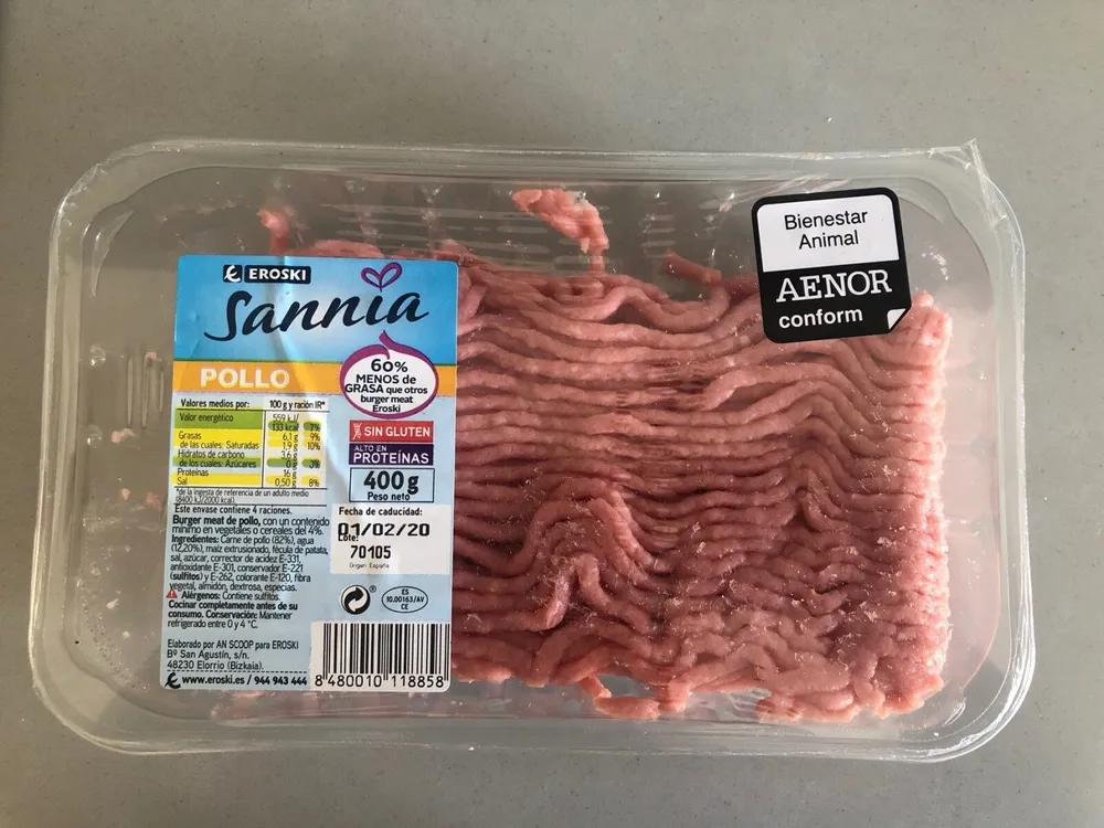 Carne picada pollo