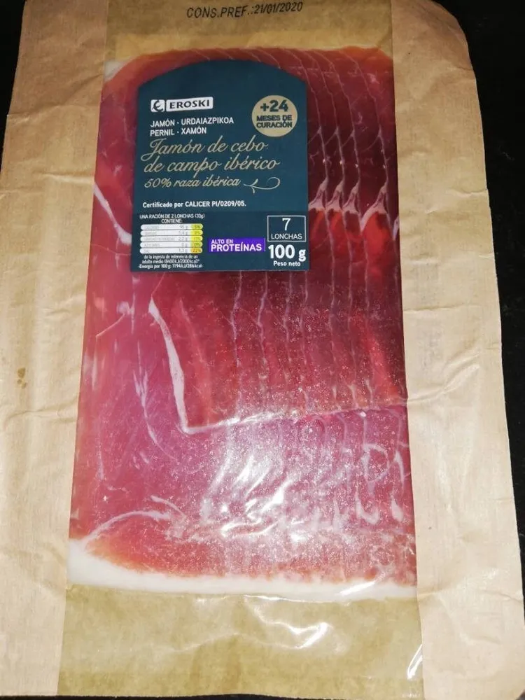 Jamón de cebo de campo ibérico