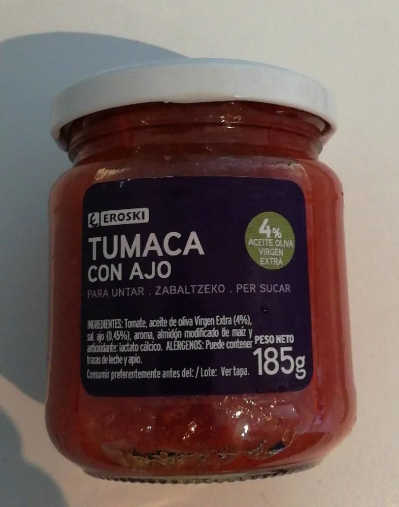 Tumaca con ajo