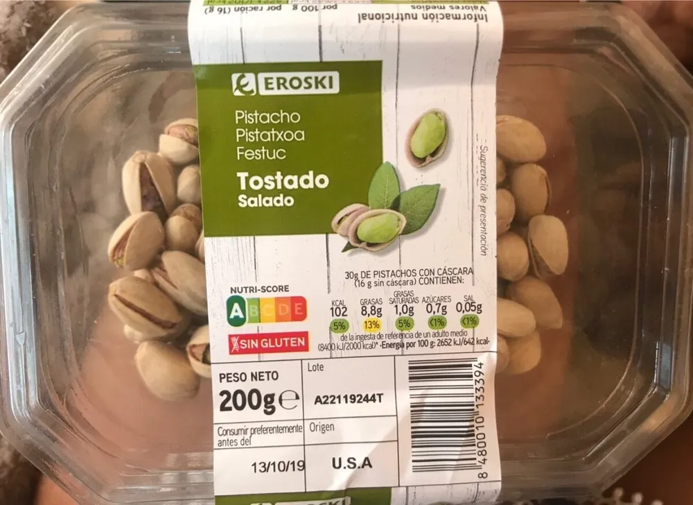 Pistacho tostado salado