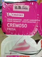 Yogur desnatado cremoso fresa