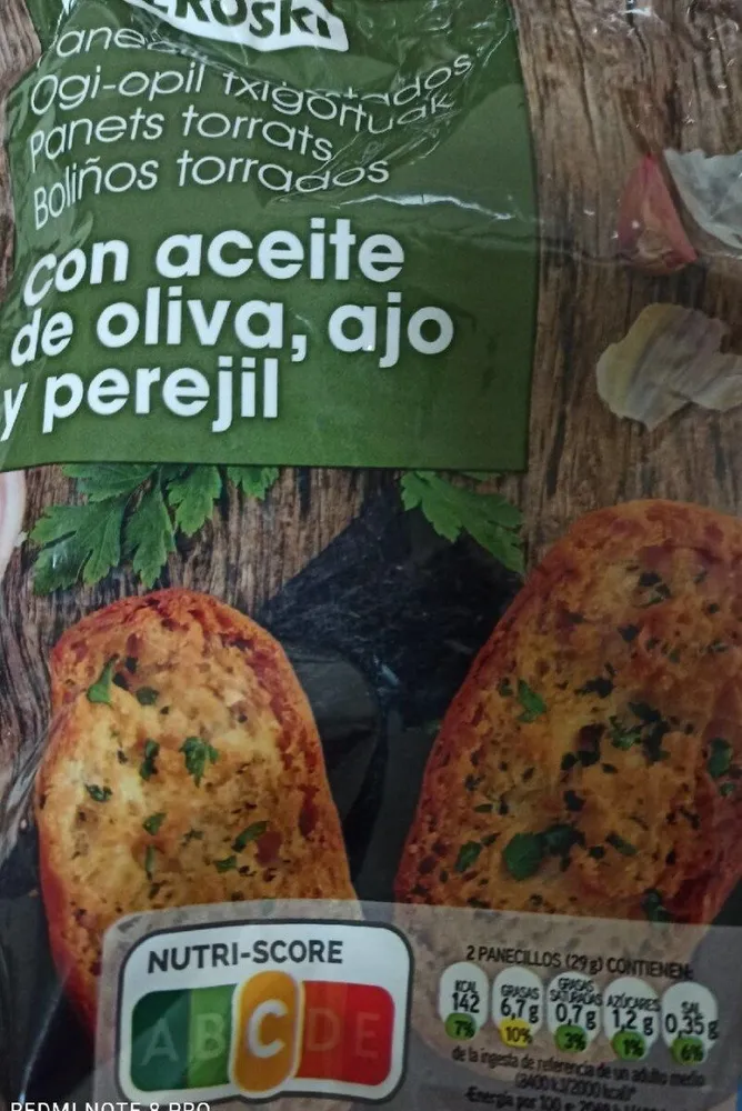 Panecillos tostados con aceite de oliva