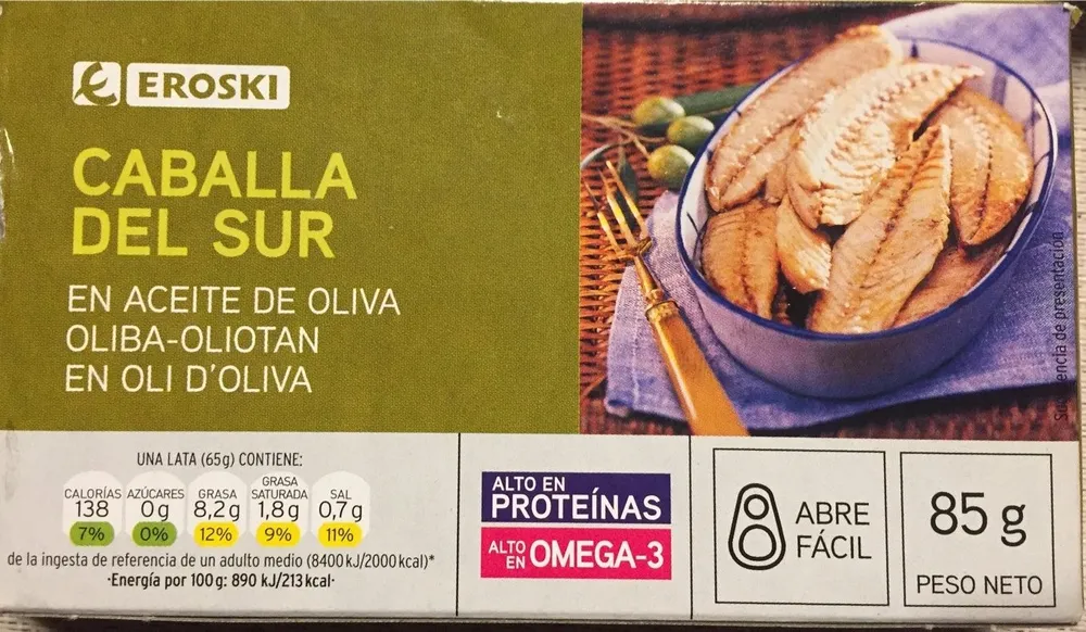 Caballa del sur en aceite de oliva