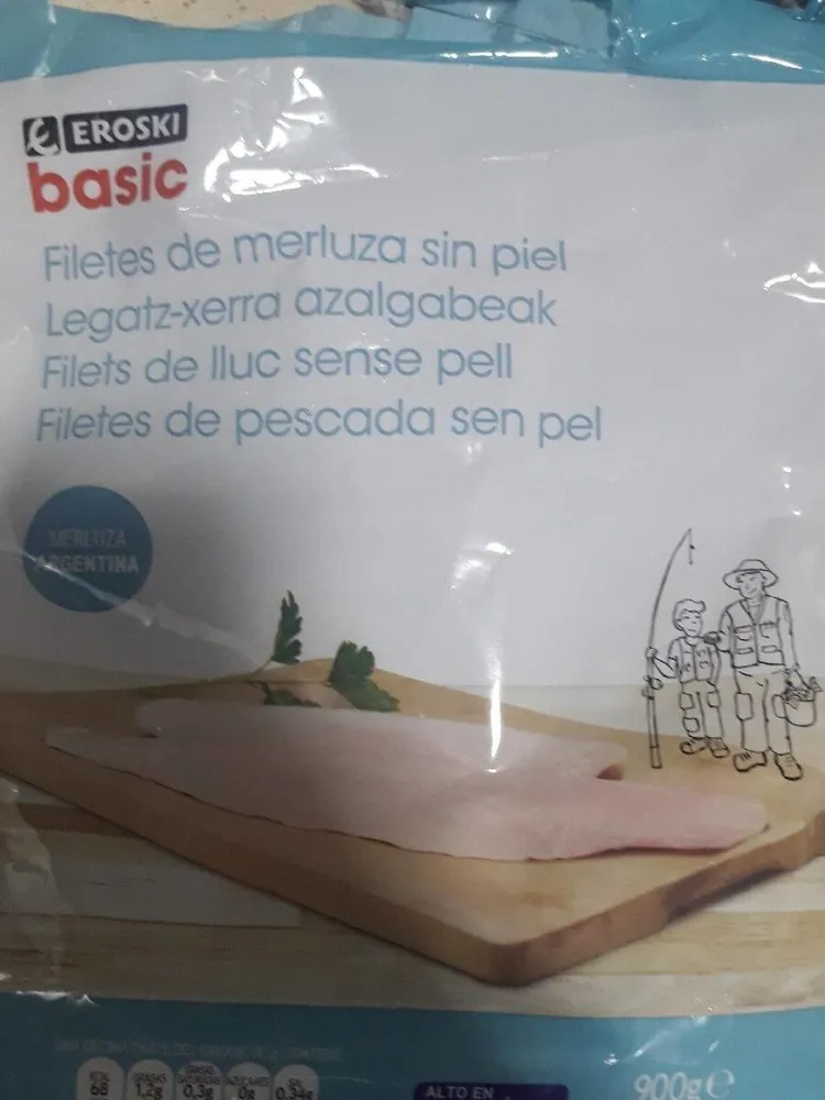 Filetes de merluza sin piel