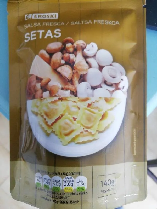 Salsa fresca setas