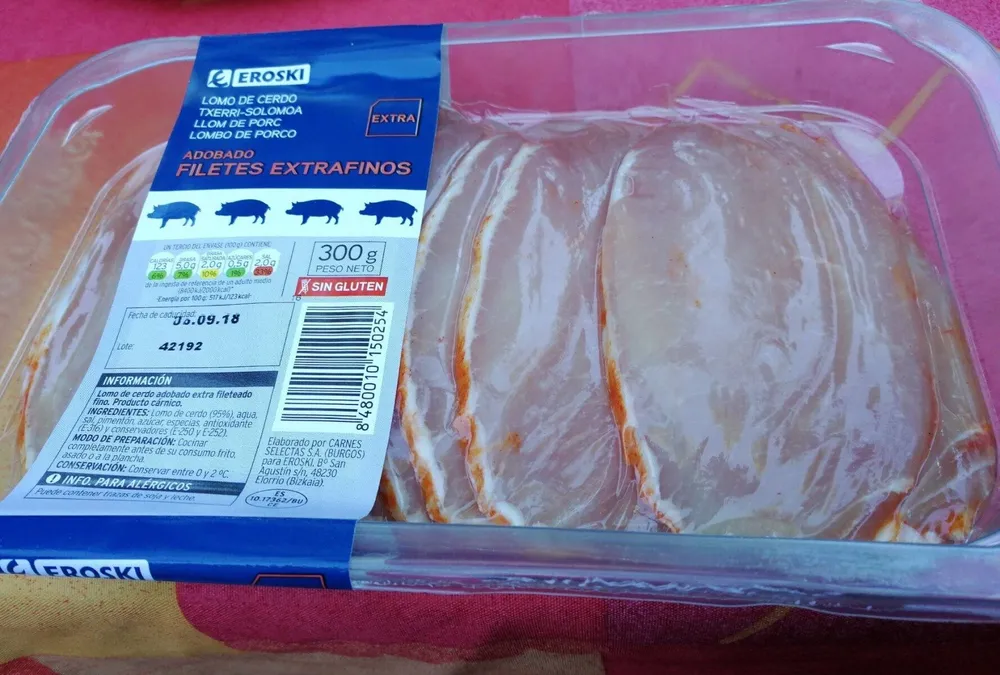 Lomo de cerdo adobado extrafino