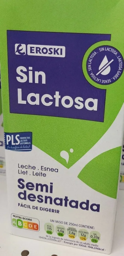 Sin lactosa