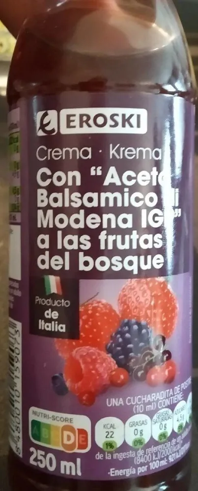 Crema con aceto balsámico