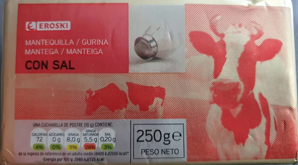 Mantequilla con sal