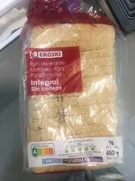 Pan de molde integral sin corteza