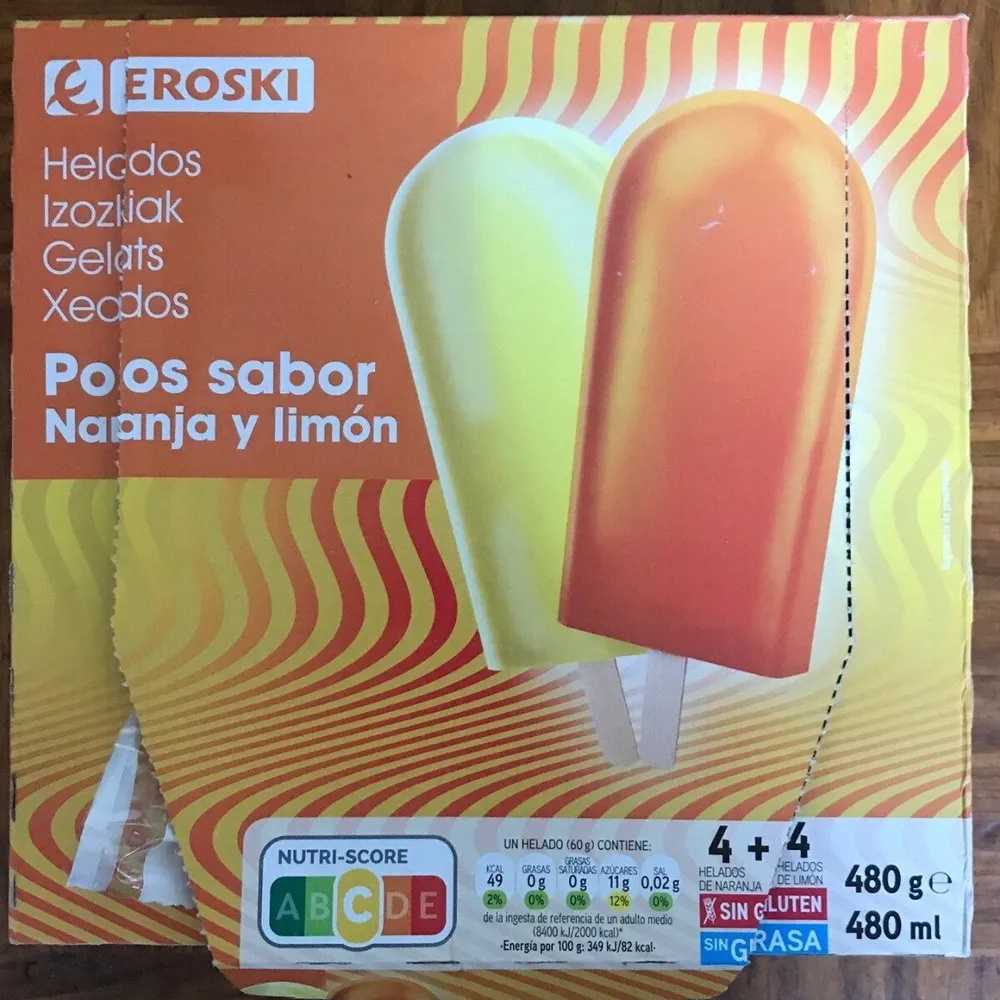 Polos sabor naranja y limon