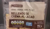 Crepes rellenos de crema al cacao