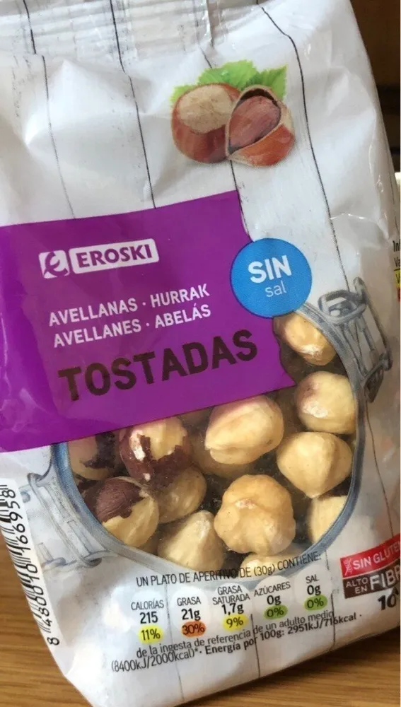 Avellanas tostadas