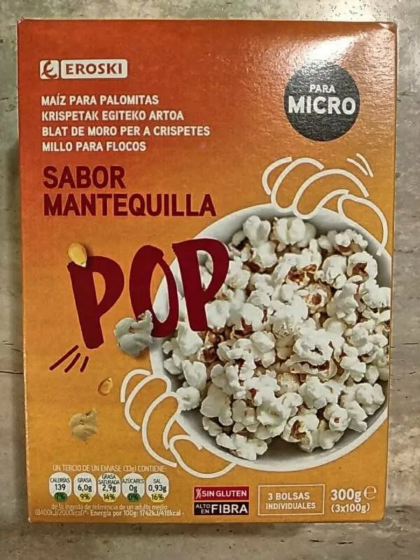 Palomitas sabor mantequilla