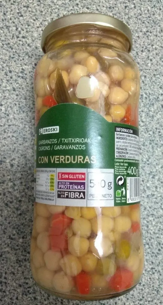 Garbanzos con verduras