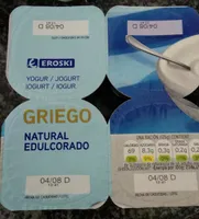 Yogur griego desnatado natural edulcorado
