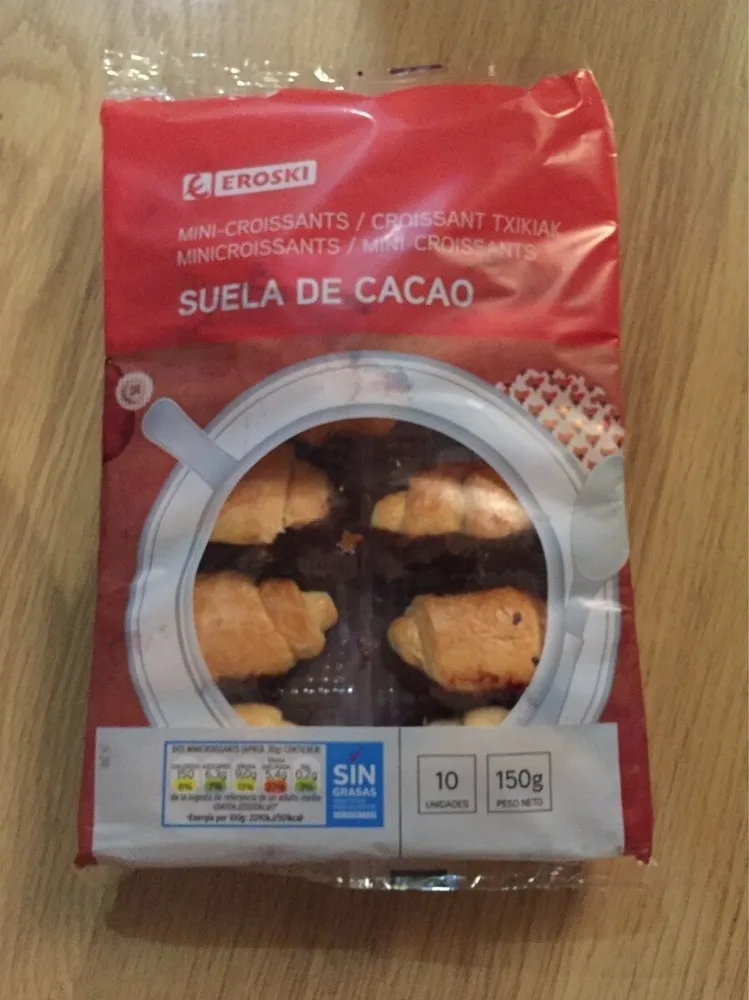 Mini croissants suela de cacao