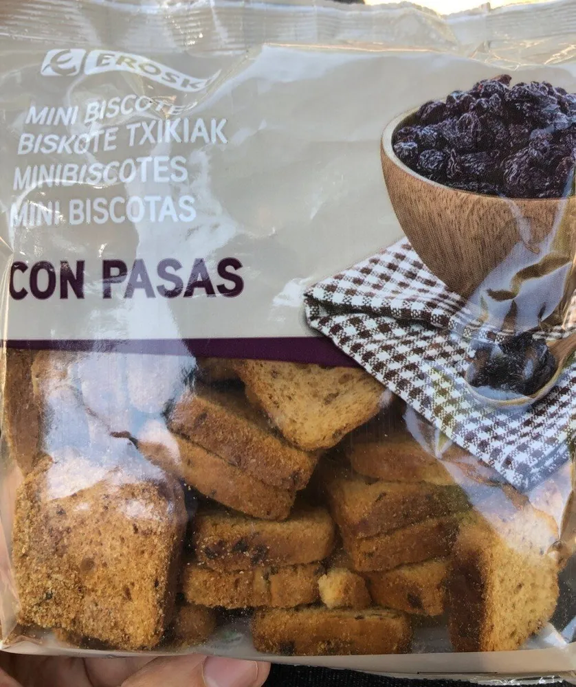 Mini biscotes con pasas