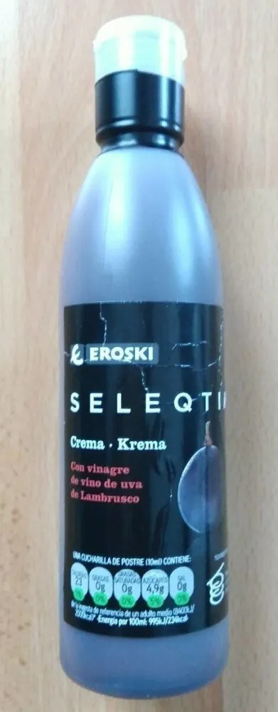 Crema con vinagre de vino de uva de Lambrusco