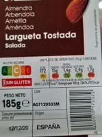 Almendra largueta tostada