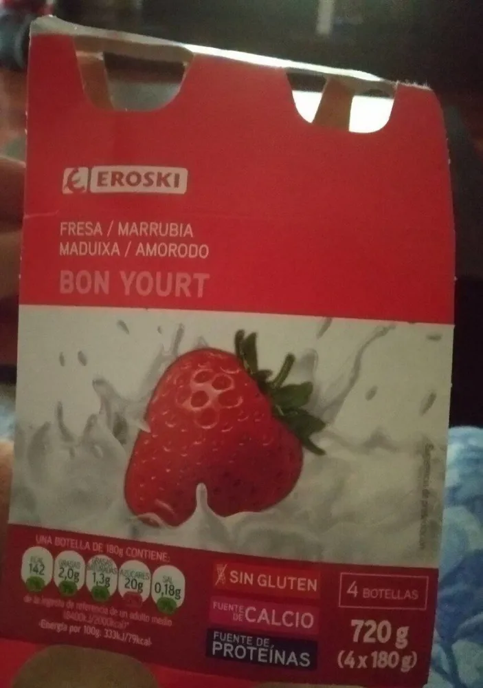 Yogur bebible fresa