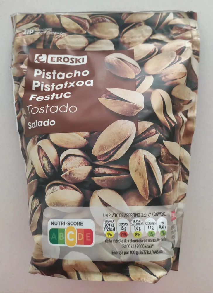 Pistachos tostados salados