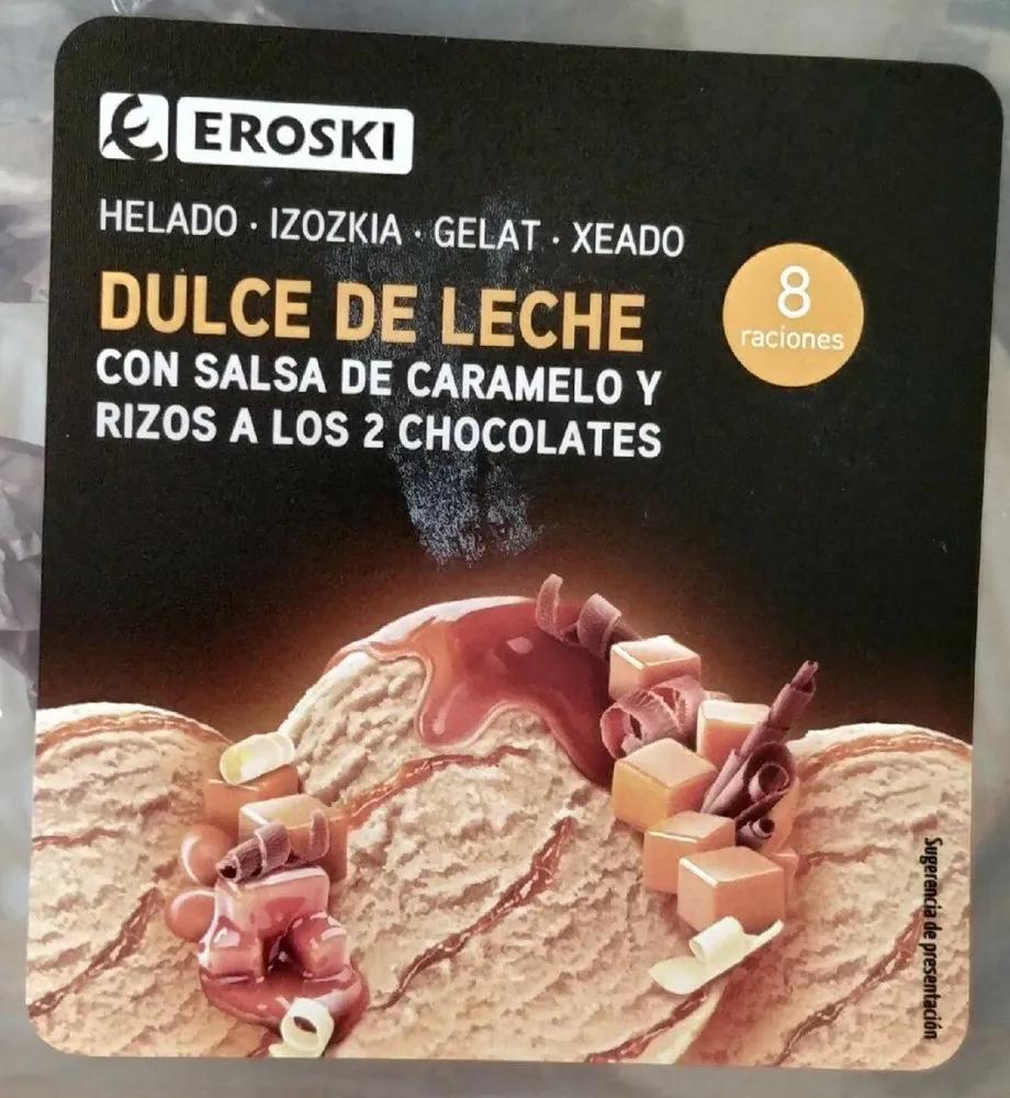 Helado dulce de leche